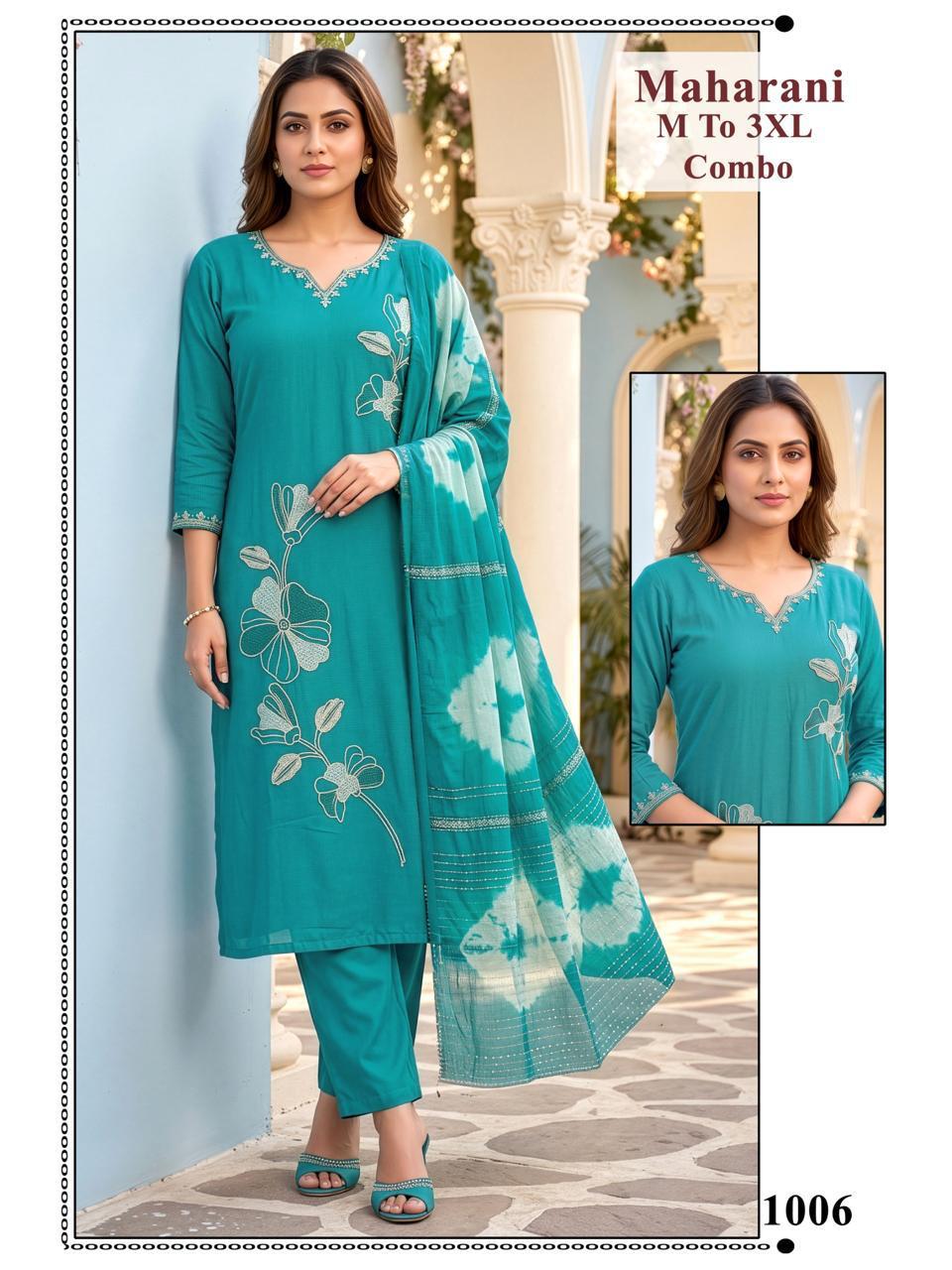 Maharani Vkh Roman Silk Readymade Pant Style Suits Wholesale