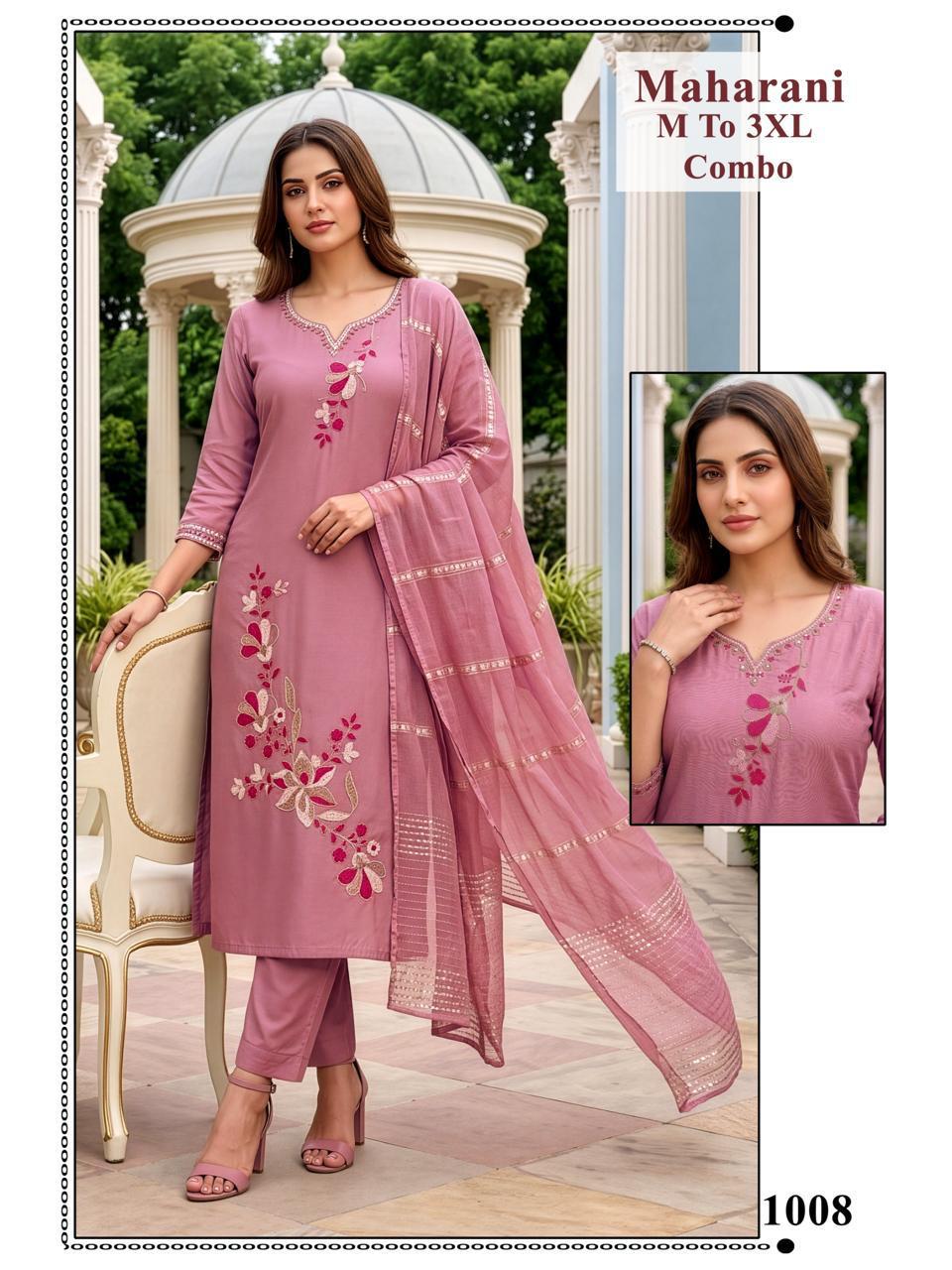 Maharani Vkh Roman Silk Readymade Pant Style Suits Wholesale