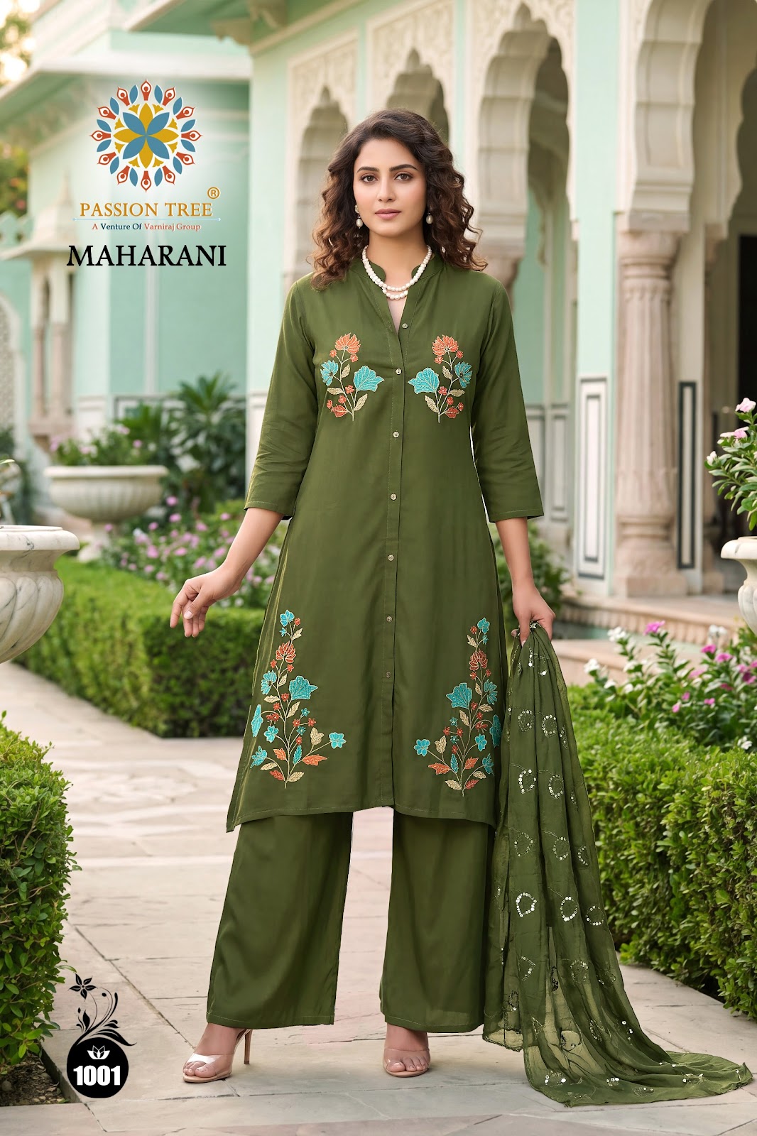 Maharani Vol 1 Passion Tree Roman Silk Readymade Plazzo Style Suits Manufacturer