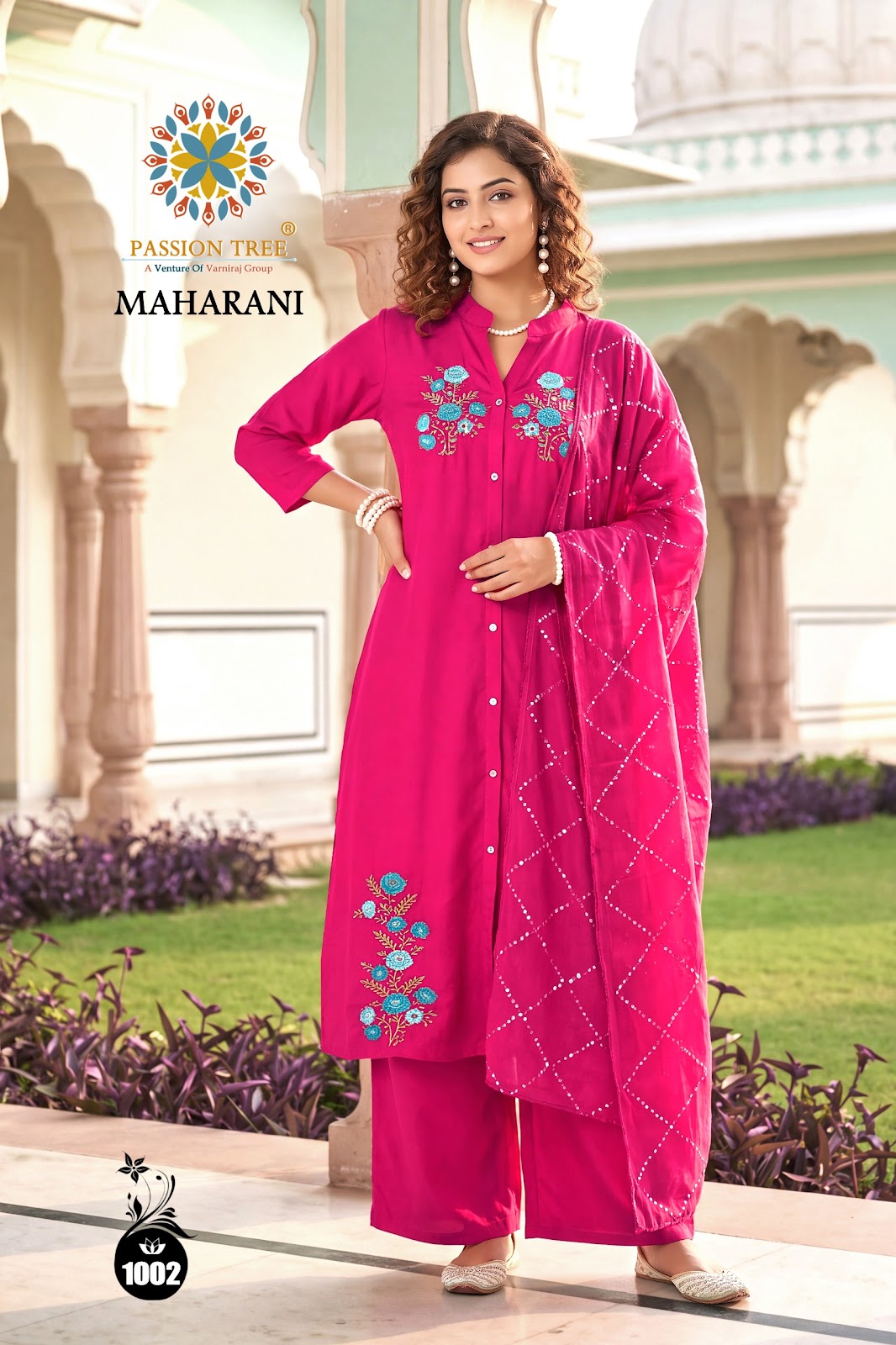 Maharani Vol 1 Passion Tree Roman Silk Readymade Plazzo Style Suits Manufacturer