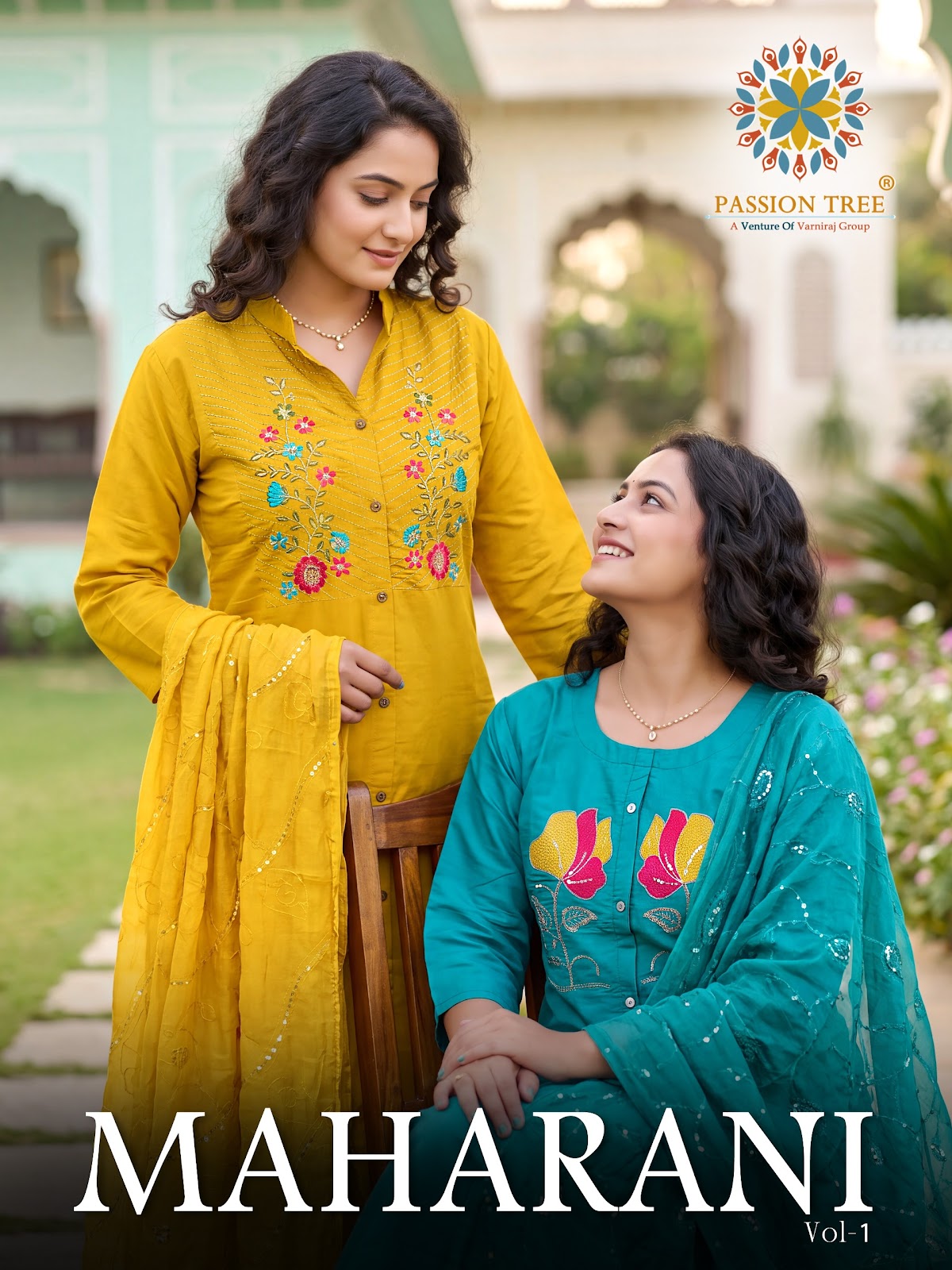 Maharani Vol 1 Passion Tree Roman Silk Readymade Plazzo Style Suits Manufacturer
