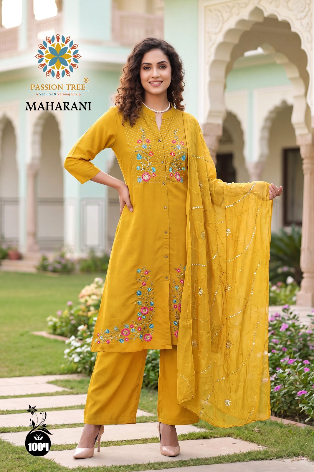 Maharani Vol 1 Passion Tree Roman Silk Readymade Plazzo Style Suits Manufacturer