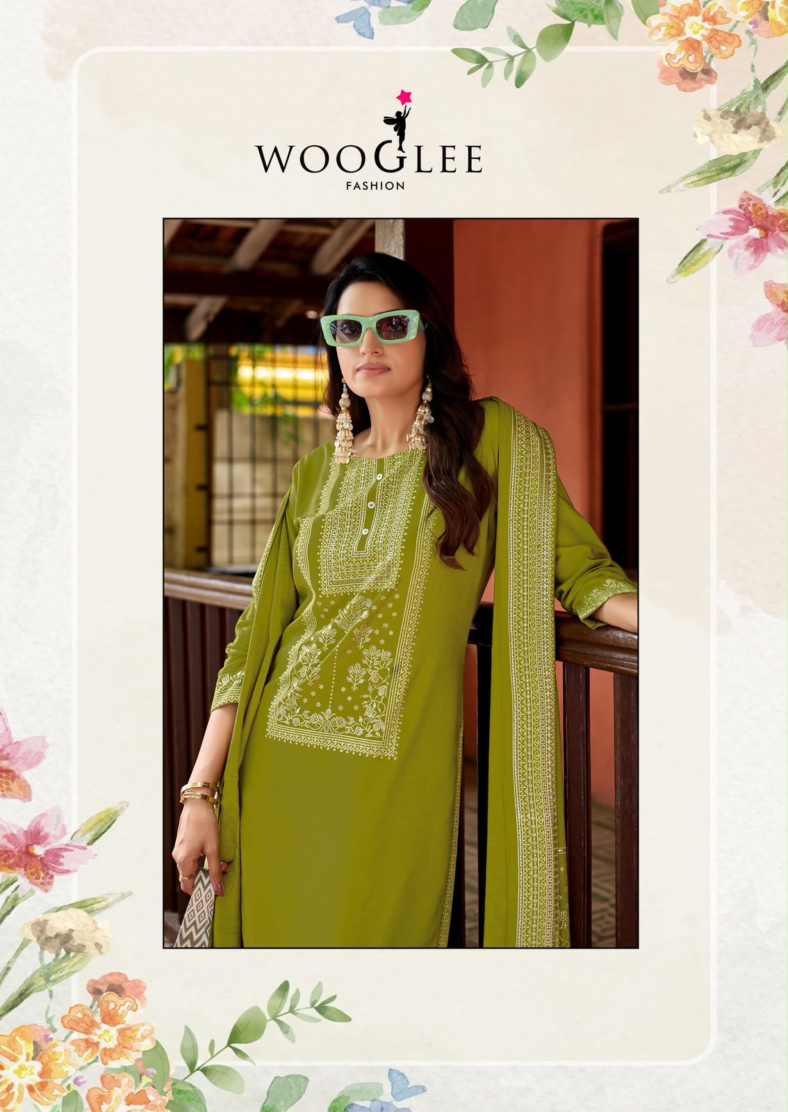 Maharani Wooglee Heavy Reyon Readymade Plazzo Style Suits Supplier Gujarat