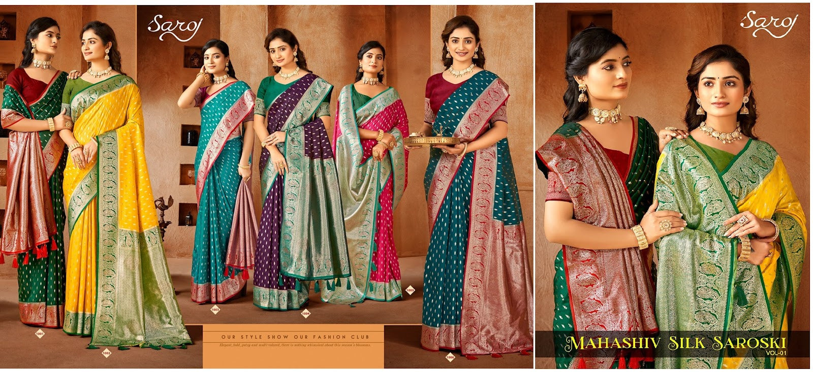 Mahashiv Silk Saroski Saroj Sarees Manufacturer Gujarat