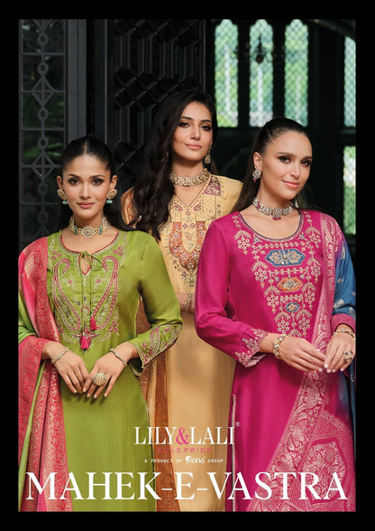 Mahek E Vastra Lily Lali Viscose Readymade Pant Style Suits Exporter India