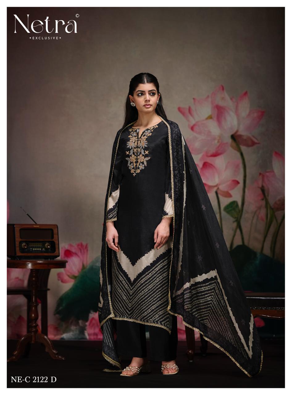 Mahek Netra Bemberg Muslin Pant Style Suits Wholesale Rate