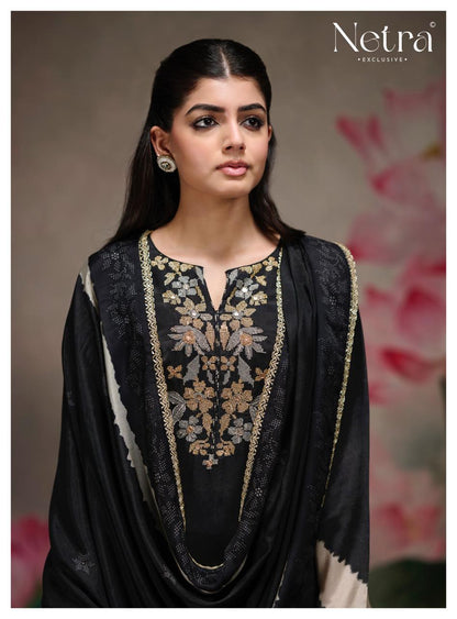 Mahek Netra Bemberg Muslin Pant Style Suits Wholesale Rate