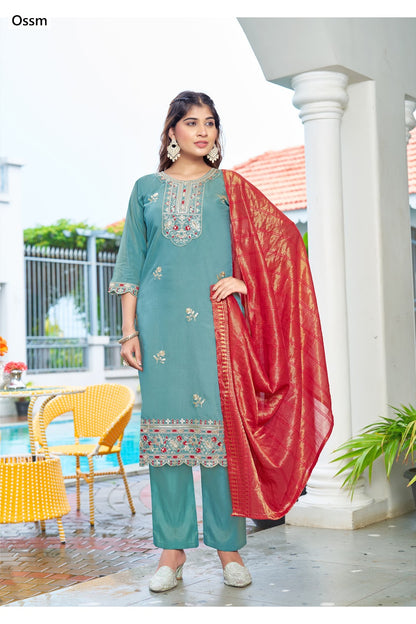 Mahek Ossm Roman Simmer Readymade Pant Style Suits Manufacturer India