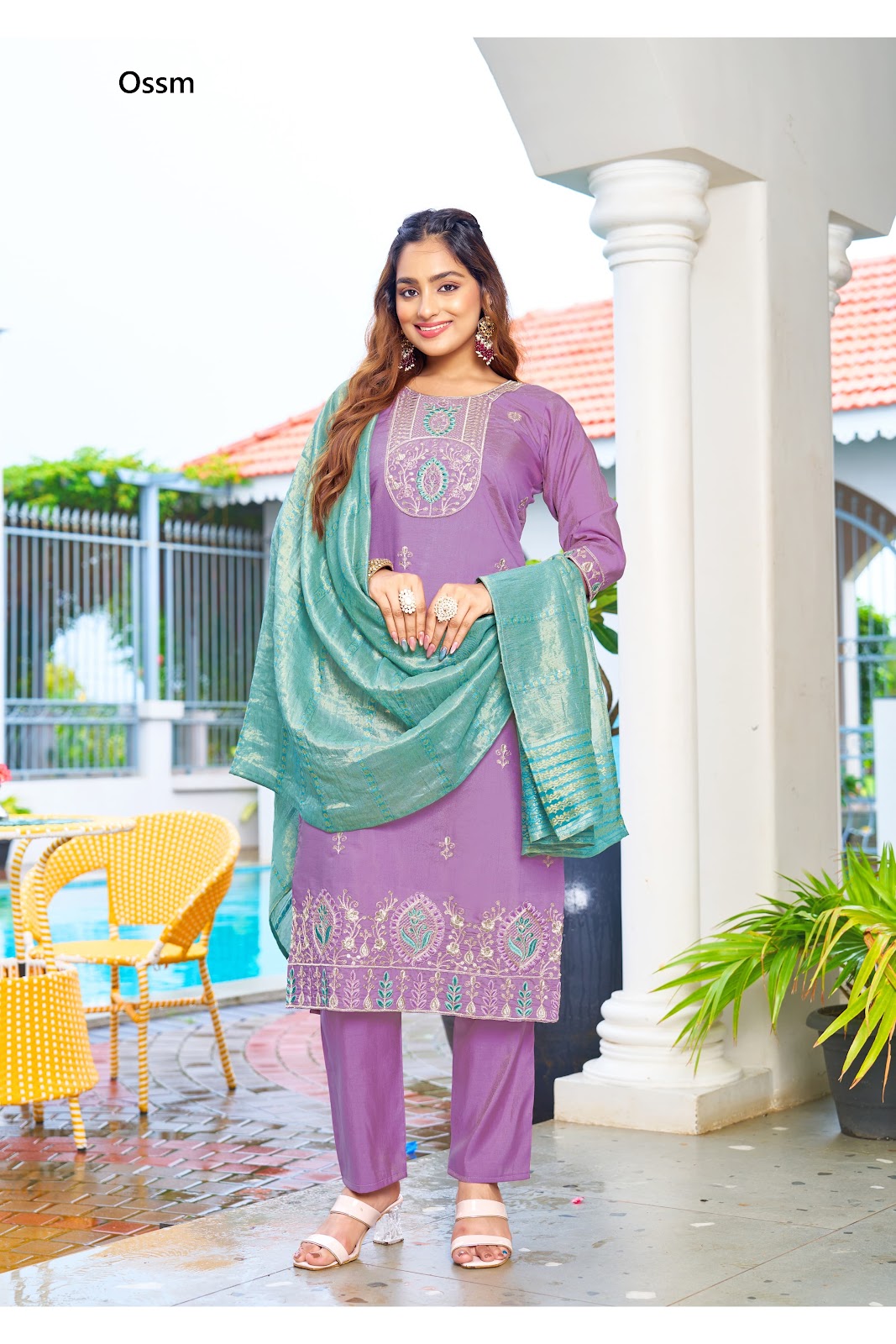 Mahek Ossm Roman Simmer Readymade Pant Style Suits Manufacturer India