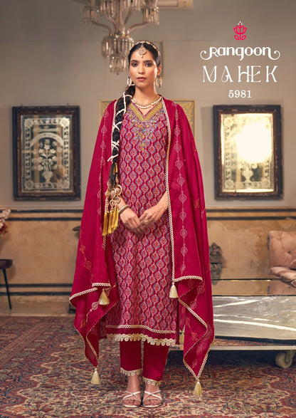 Mahek Rangoon Pure Cotton Readymade Suits Wholesaler Gujarat