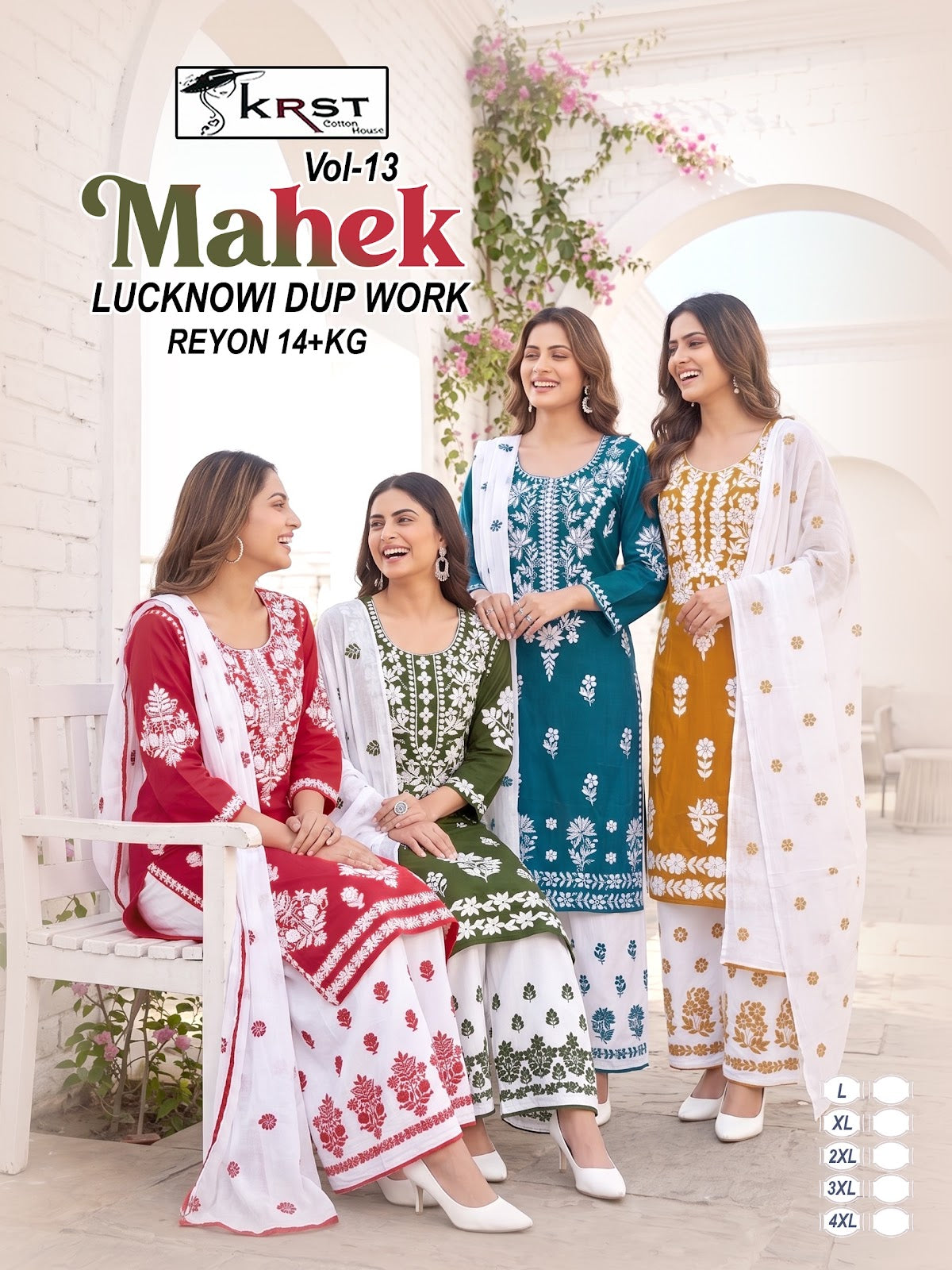 Mahek Vol 13 Krst Rayon 14Kg Readymade Plazzo Style Suits Wholesaler