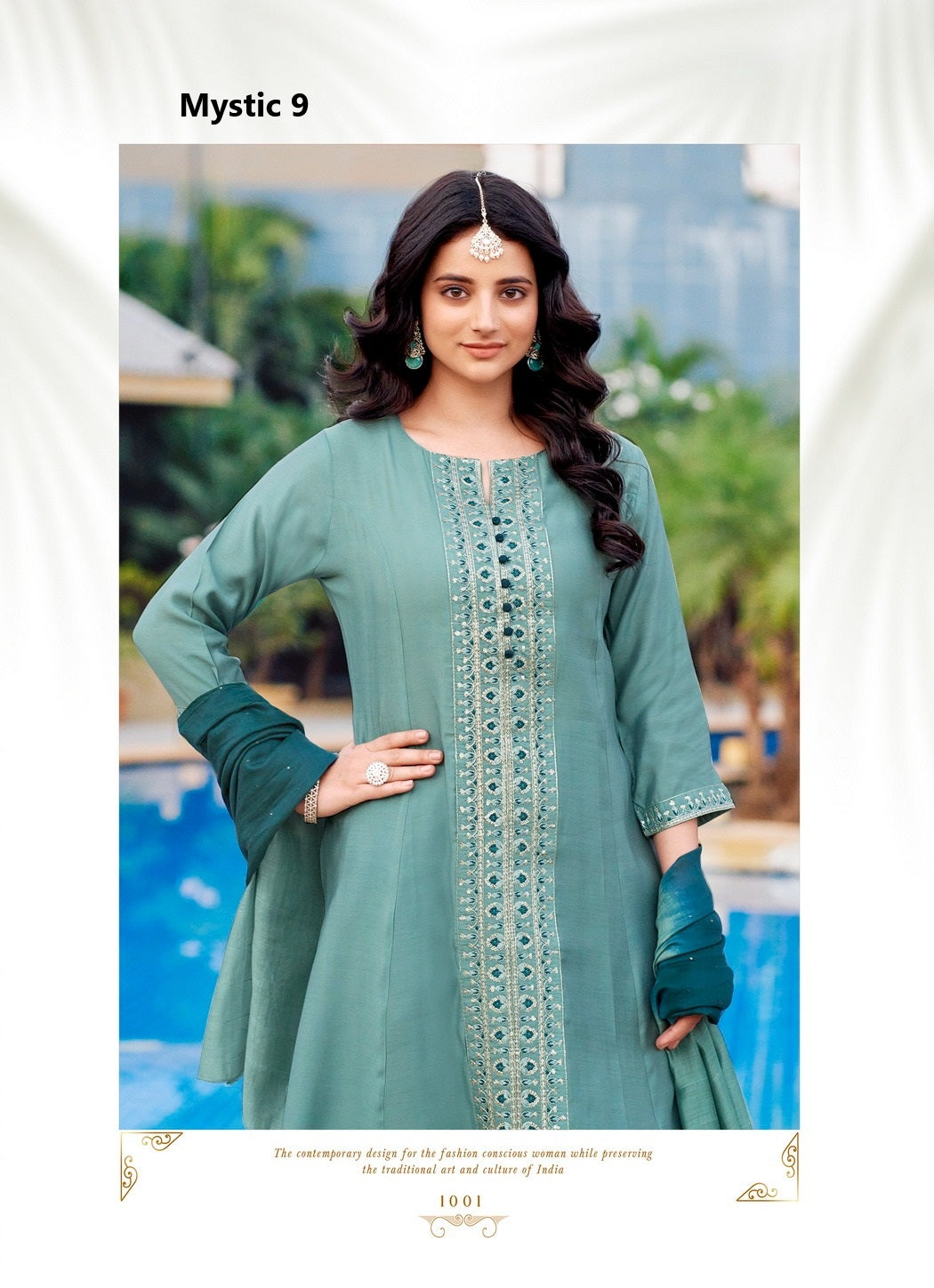 Mahek Vol 1 Mystic 9 Roman Silk Readymade Pant Style Suits Wholesale Rate