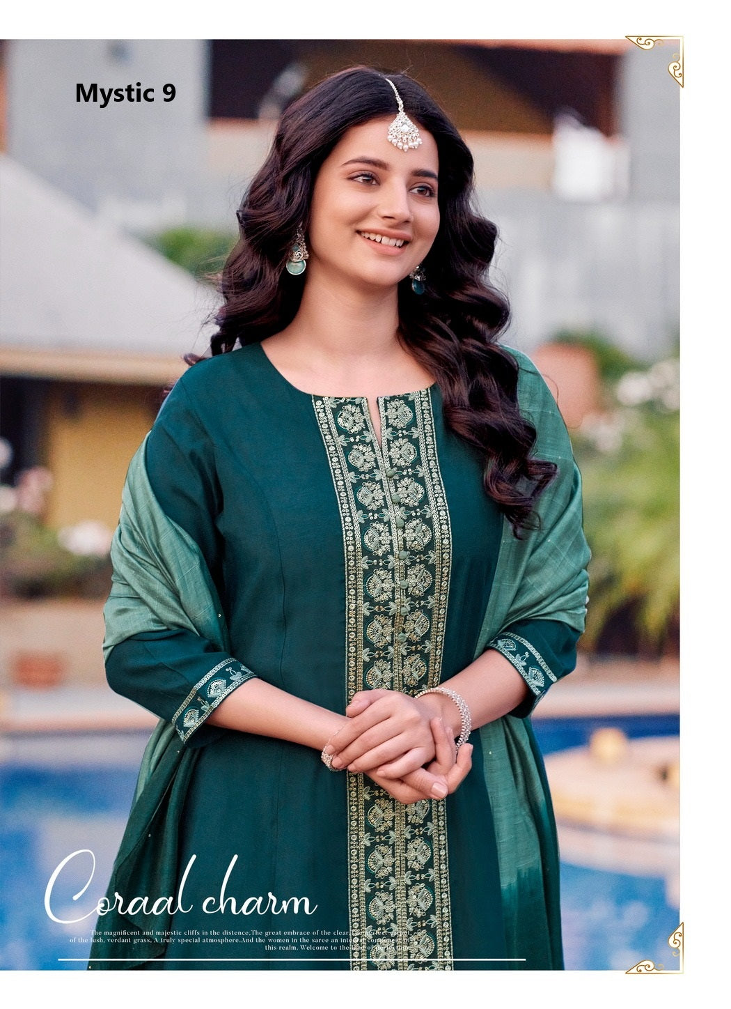 Mahek Vol 1 Mystic 9 Roman Silk Readymade Pant Style Suits Wholesale Rate