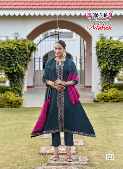 Mahek Vol 2 Mystic 9 Roman Silk Readymade Pant Style Suits Wholesale Price