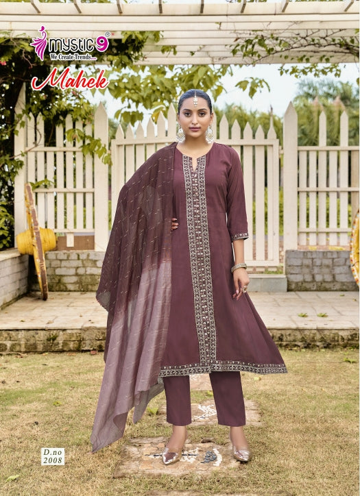 Mahek Vol 2 Mystic 9 Roman Silk Readymade Pant Style Suits Wholesale Price
