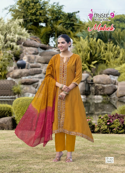 Mahek Vol 2 Mystic 9 Roman Silk Readymade Pant Style Suits Wholesale Price