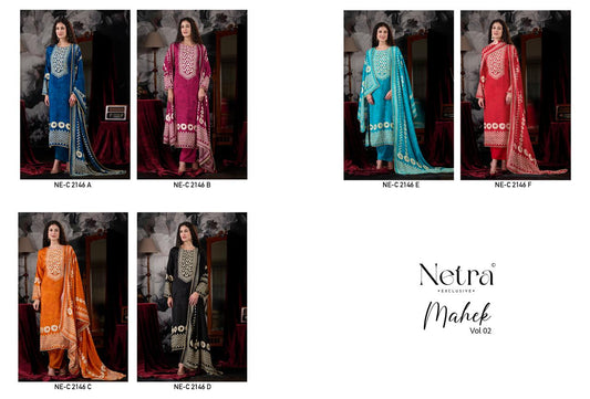 Mahek Vol 2 Netra Muslin Pant Style Suits Supplier