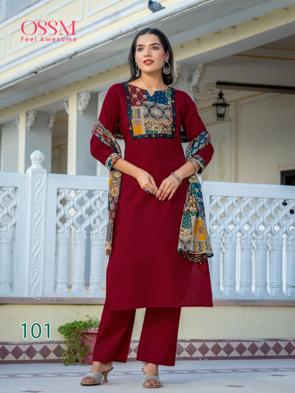 Mahek Vol 2 Ossm Dhabu Readymade Cotton Pant Suits Supplier Ahmedabad