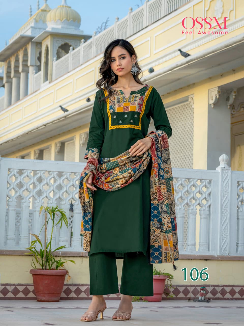 Mahek Vol 2 Ossm Dhabu Readymade Cotton Pant Suits Supplier Ahmedabad