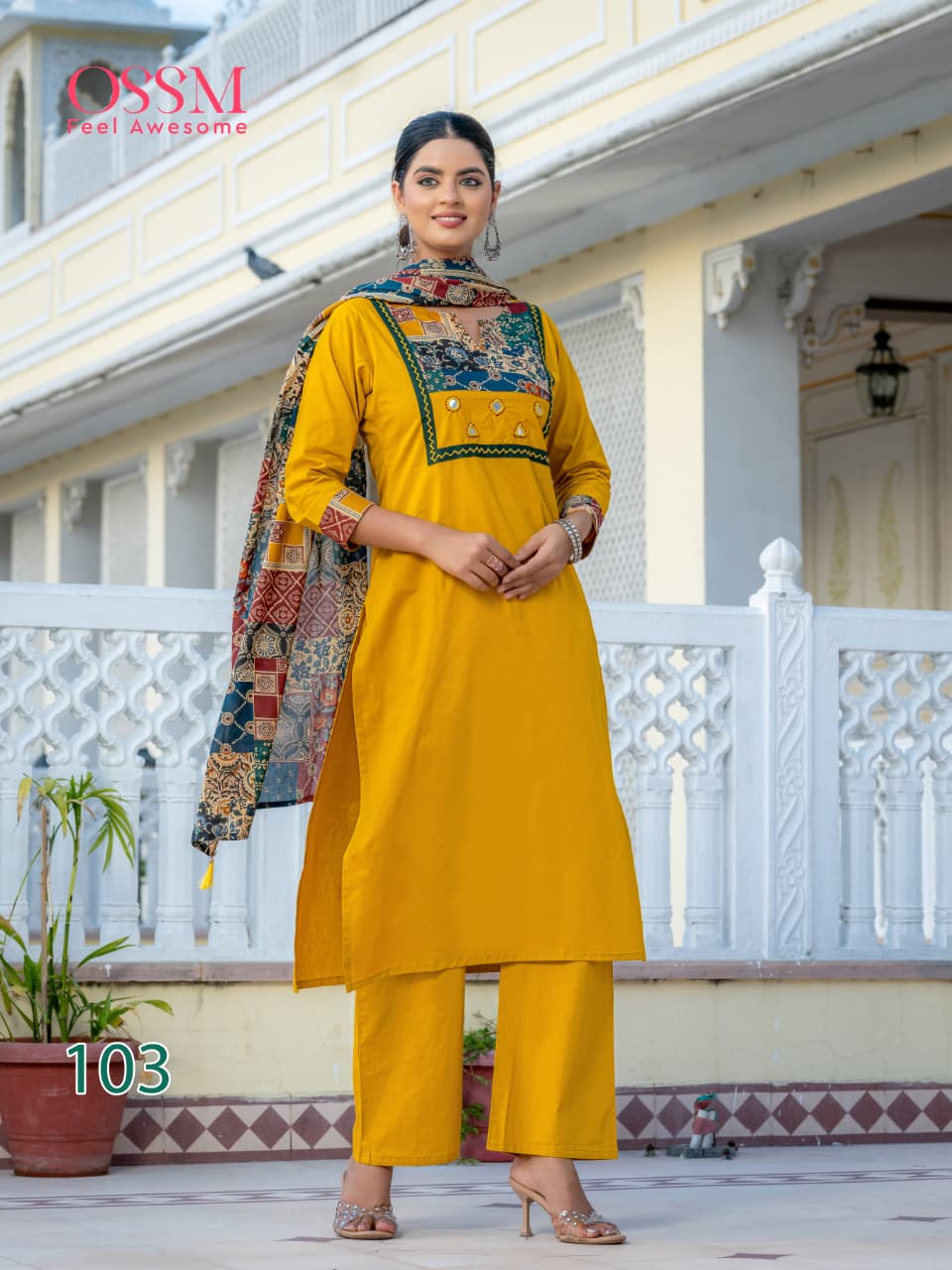 Mahek Vol 2 Ossm Dhabu Readymade Cotton Pant Suits Supplier Ahmedabad