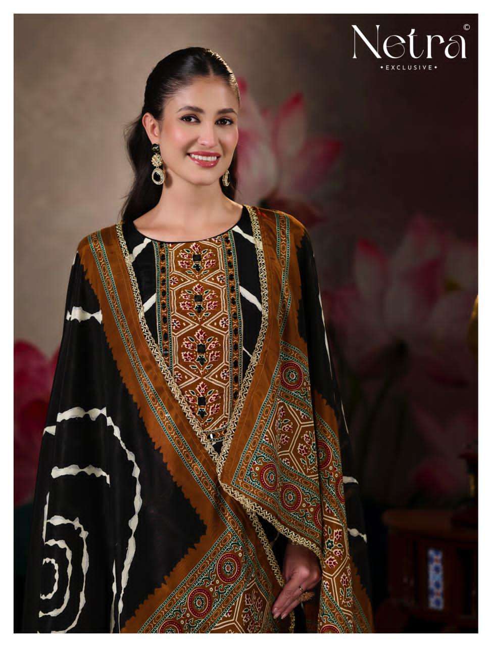 Mahek Vol 3 Netra Bemberg Muslin Pant Style Suits Wholesale