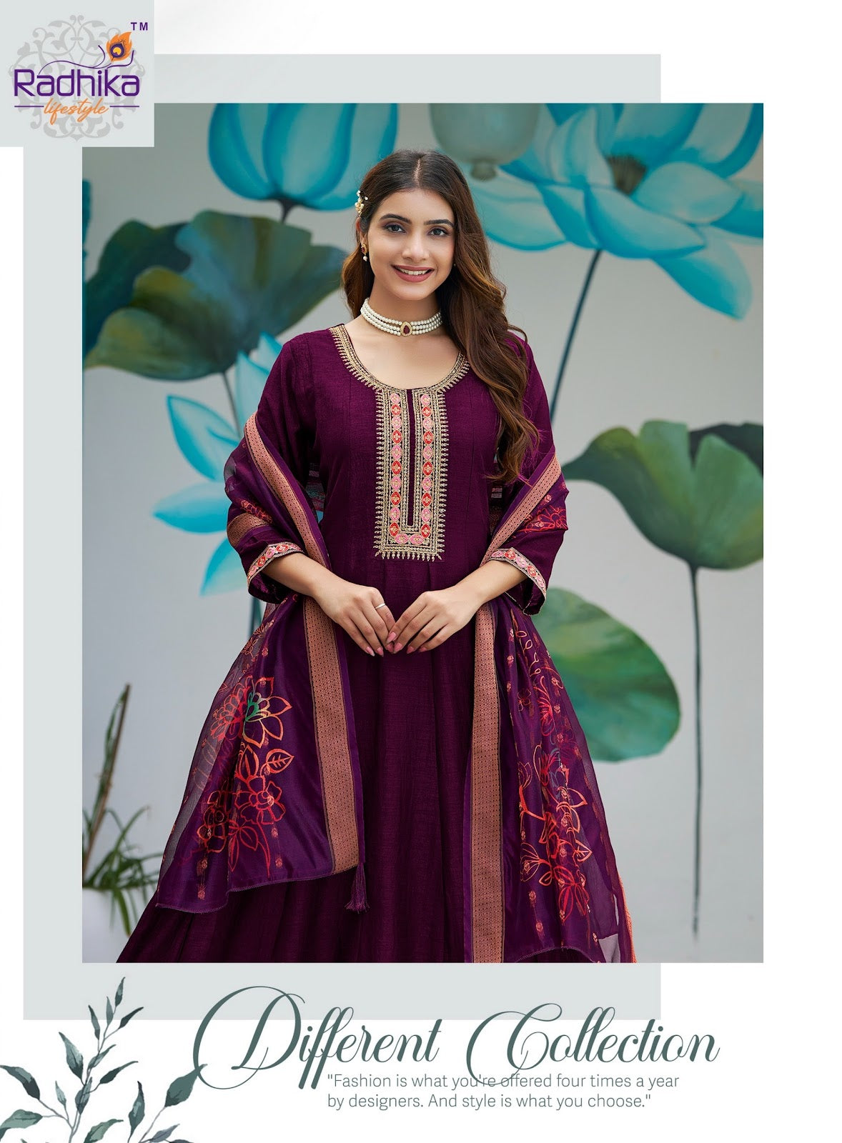 Mahek Vol 3 Radhika Lifestyle Vichitra Silk Readymade Anarkali Suits Wholesaler