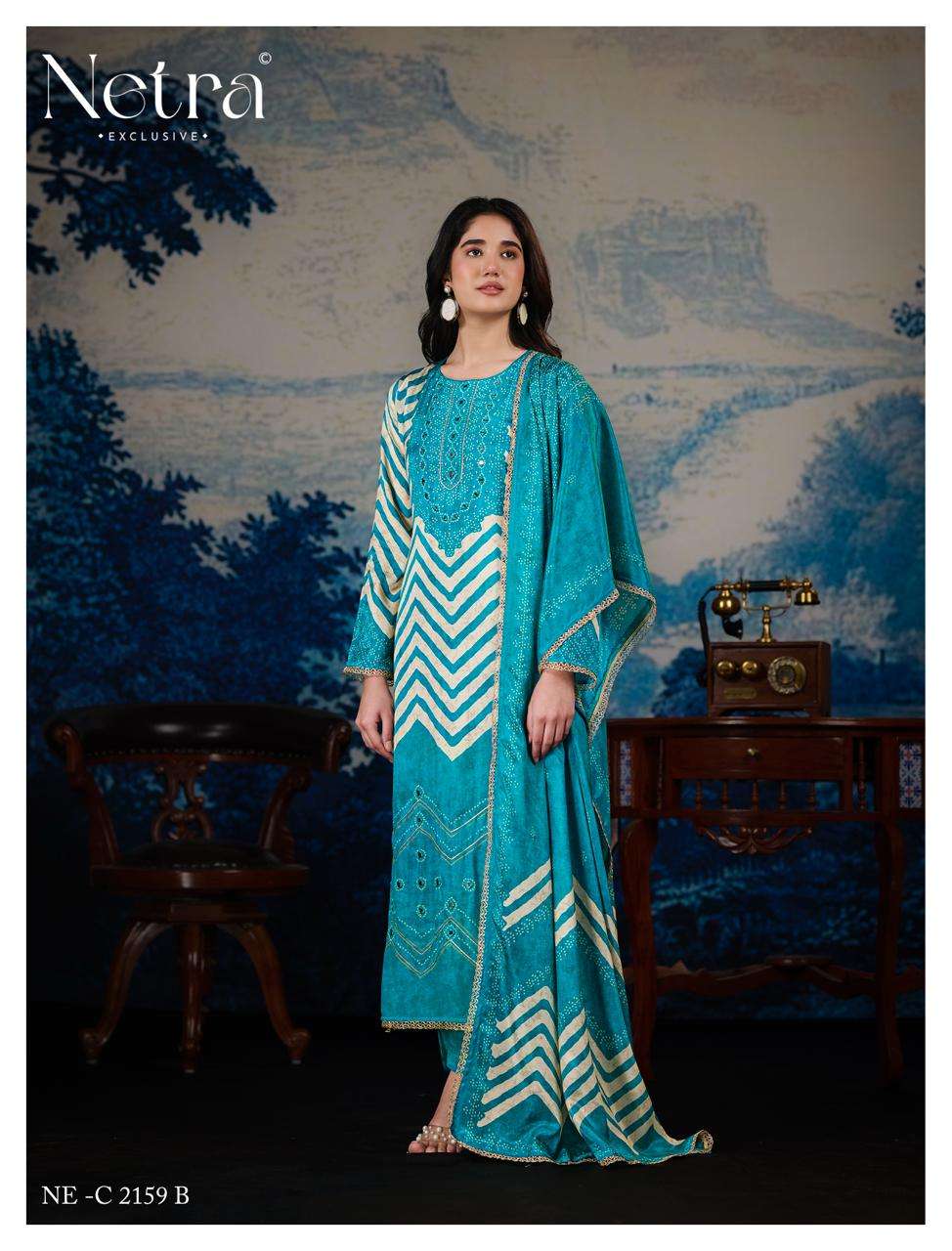 Mahek Vol 4 Netra Bemberg Pant Style Suits Supplier India