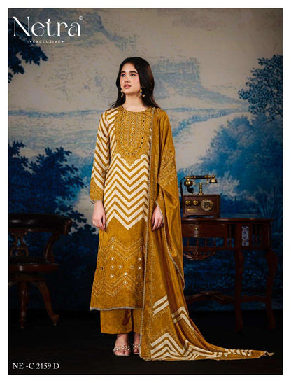 Mahek Vol 4 Netra Bemberg Pant Style Suits Supplier India