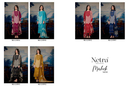 Mahek Vol 4 Netra Bemberg Pant Style Suits Supplier India