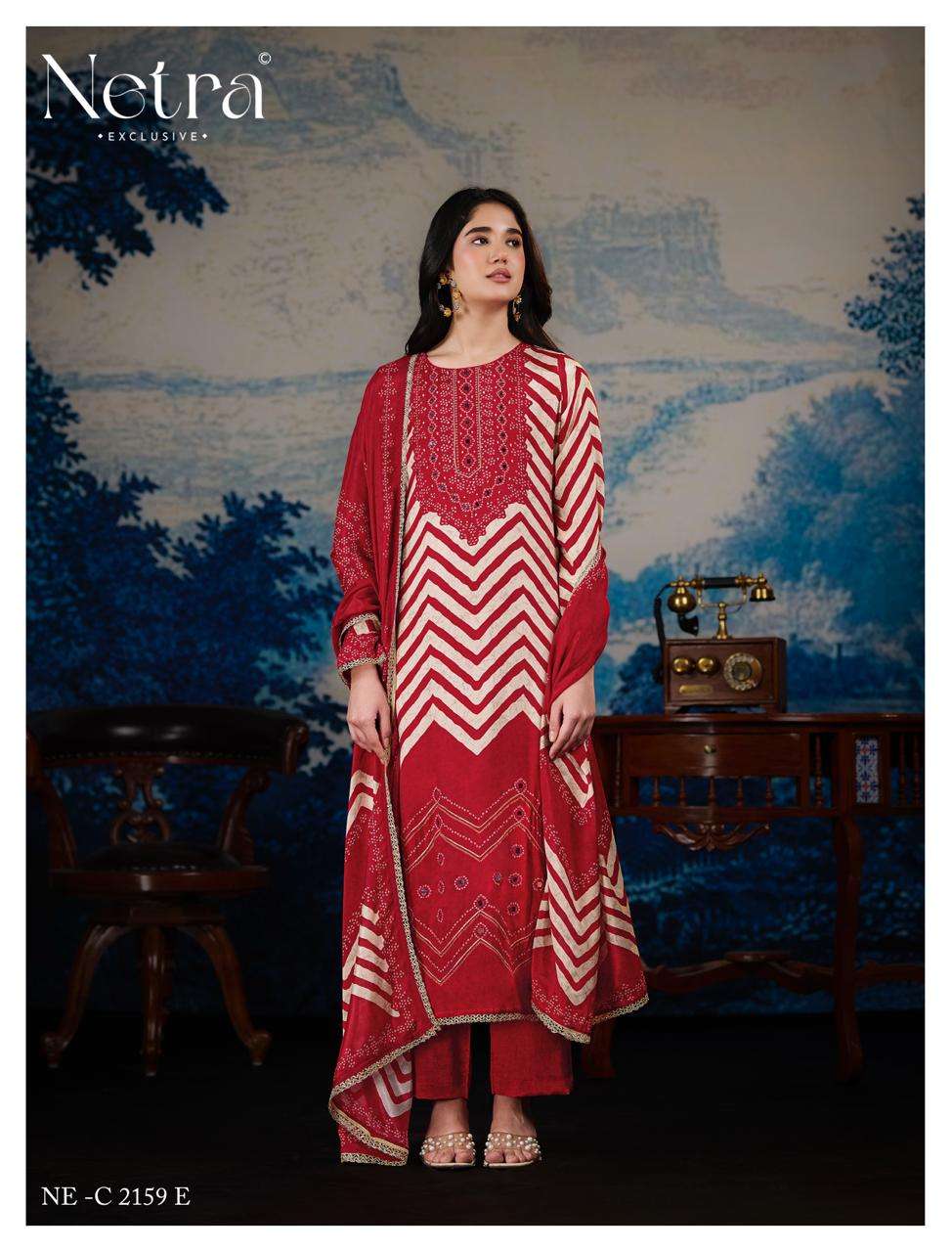 Mahek Vol 4 Netra Bemberg Pant Style Suits Supplier India