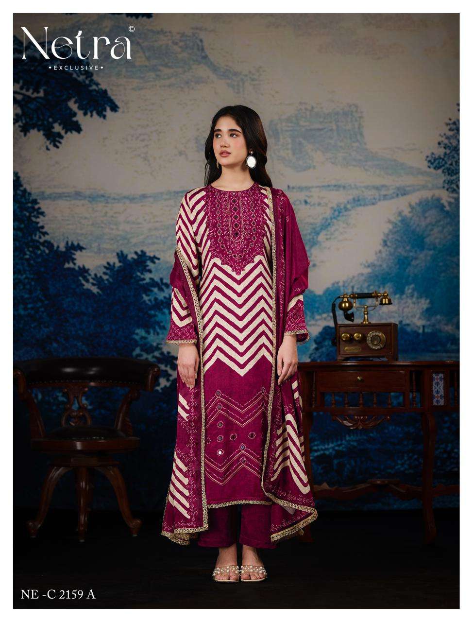 Mahek Vol 4 Netra Bemberg Pant Style Suits Supplier India