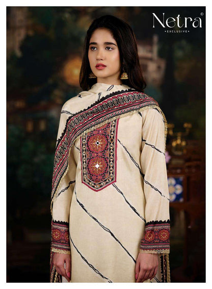 Mahek Vol 5 Netra Bemberg Muslin Pant Style Suits Exporter Gujarat