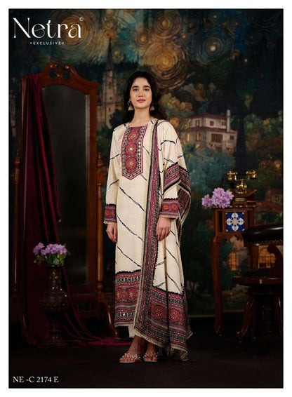 Mahek Vol 5 Netra Bemberg Muslin Pant Style Suits Exporter Gujarat