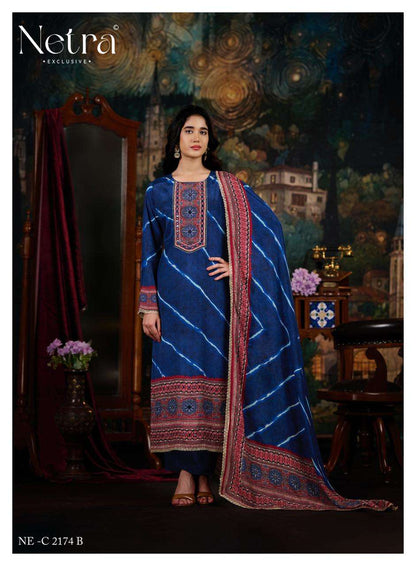 Mahek Vol 5 Netra Bemberg Muslin Pant Style Suits Exporter Gujarat