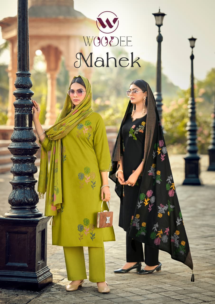 Mahek Woodee Cotton Readymade Pant Style Suits Wholesale Price