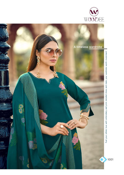 Mahek Woodee Cotton Readymade Pant Style Suits Wholesale Price