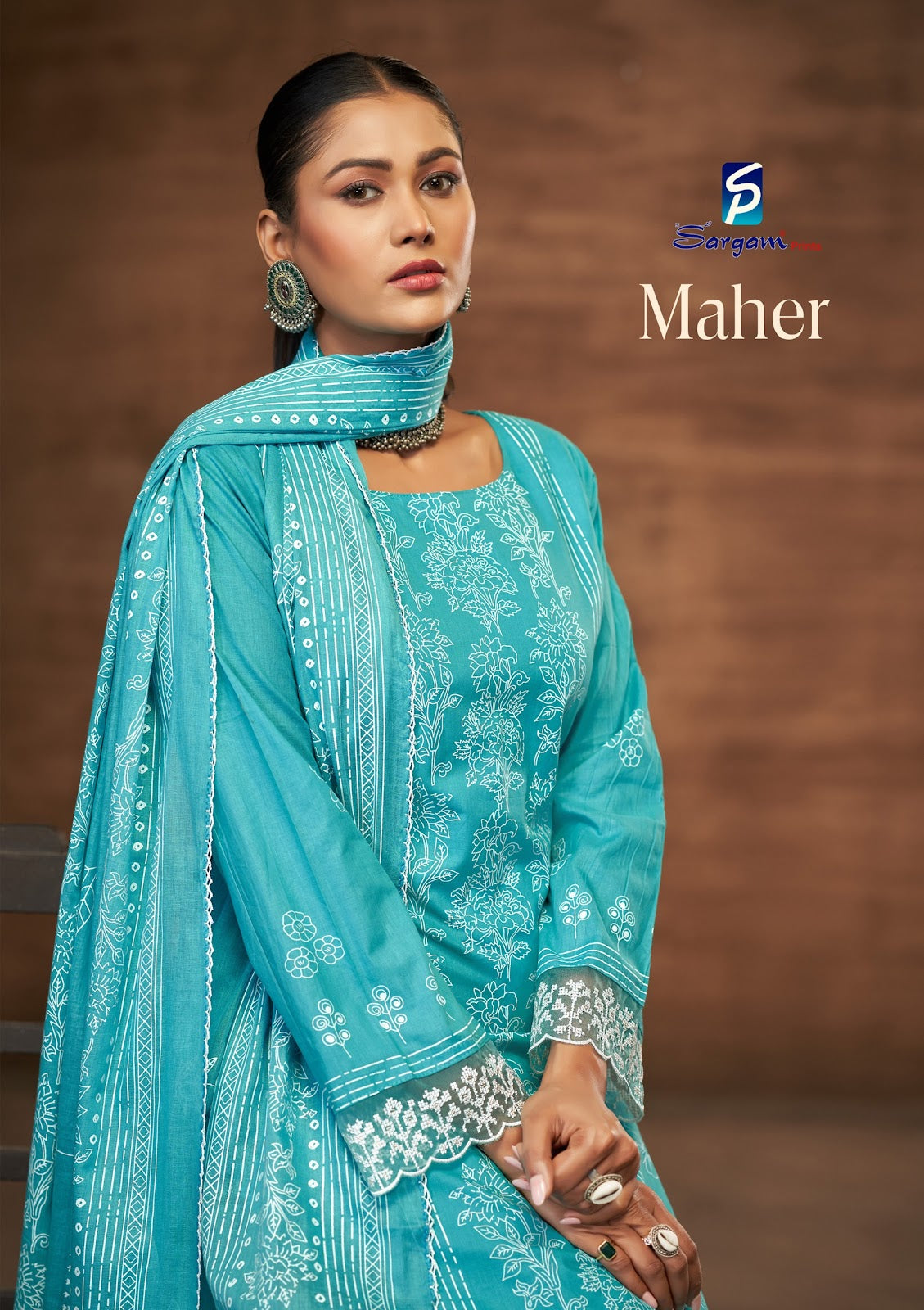 Maher Sargam Prints Pure Lawn Pant Style Suits Supplier India