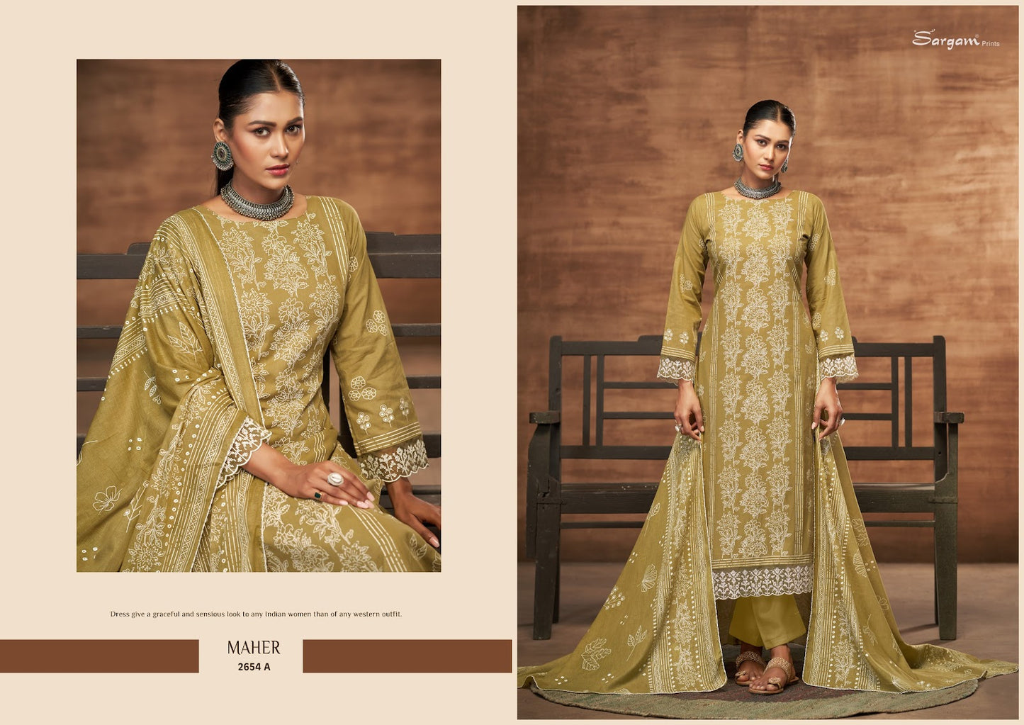 Maher Sargam Prints Pure Lawn Pant Style Suits Supplier India