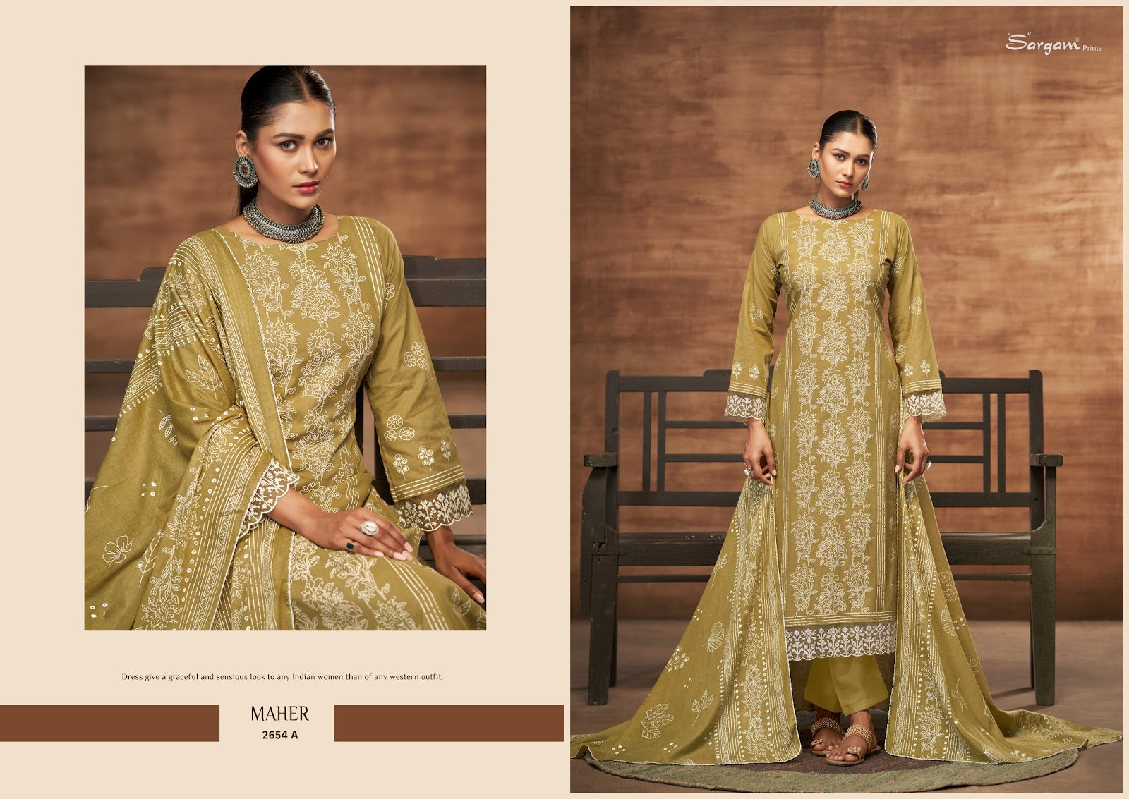 Maher Sargam Prints Pure Lawn Pant Style Suits Supplier India