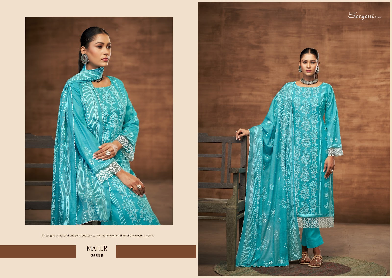 Maher Sargam Prints Pure Lawn Pant Style Suits Supplier India