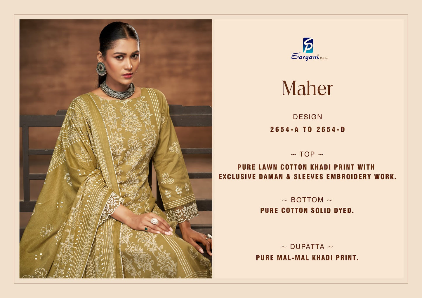 Maher Sargam Prints Pure Lawn Pant Style Suits Supplier India