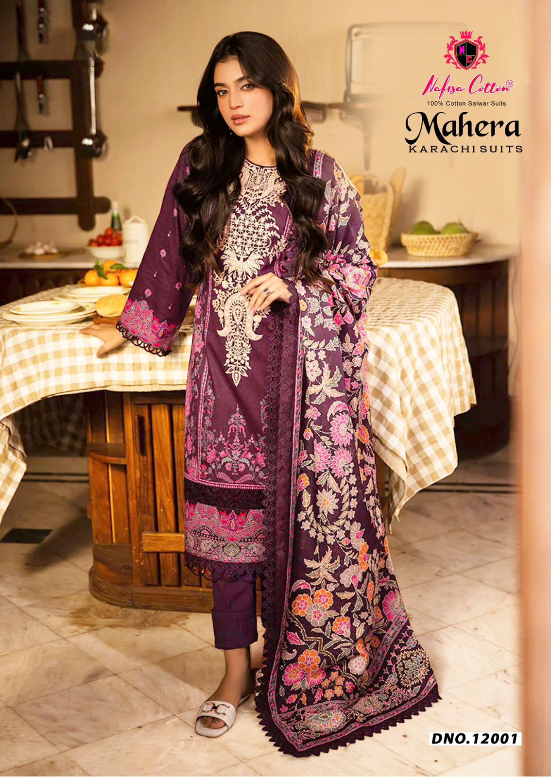 Mahera Vol 12 Nafisa Cotton Cotton Karachi Salwar Suits Wholesaler Ahmedabad