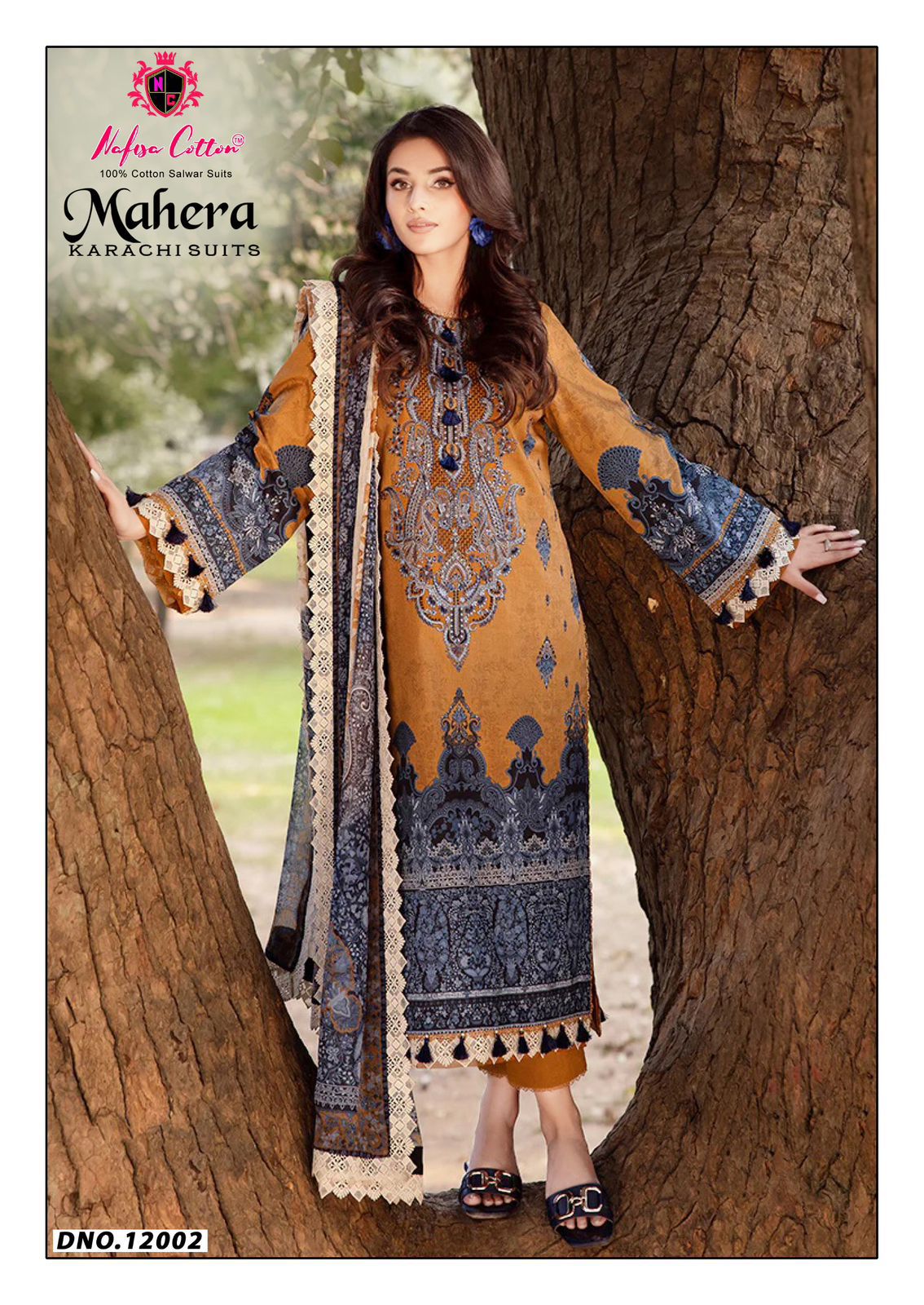 Mahera Vol 12 Nafisa Cotton Cotton Karachi Salwar Suits Wholesaler Ahmedabad
