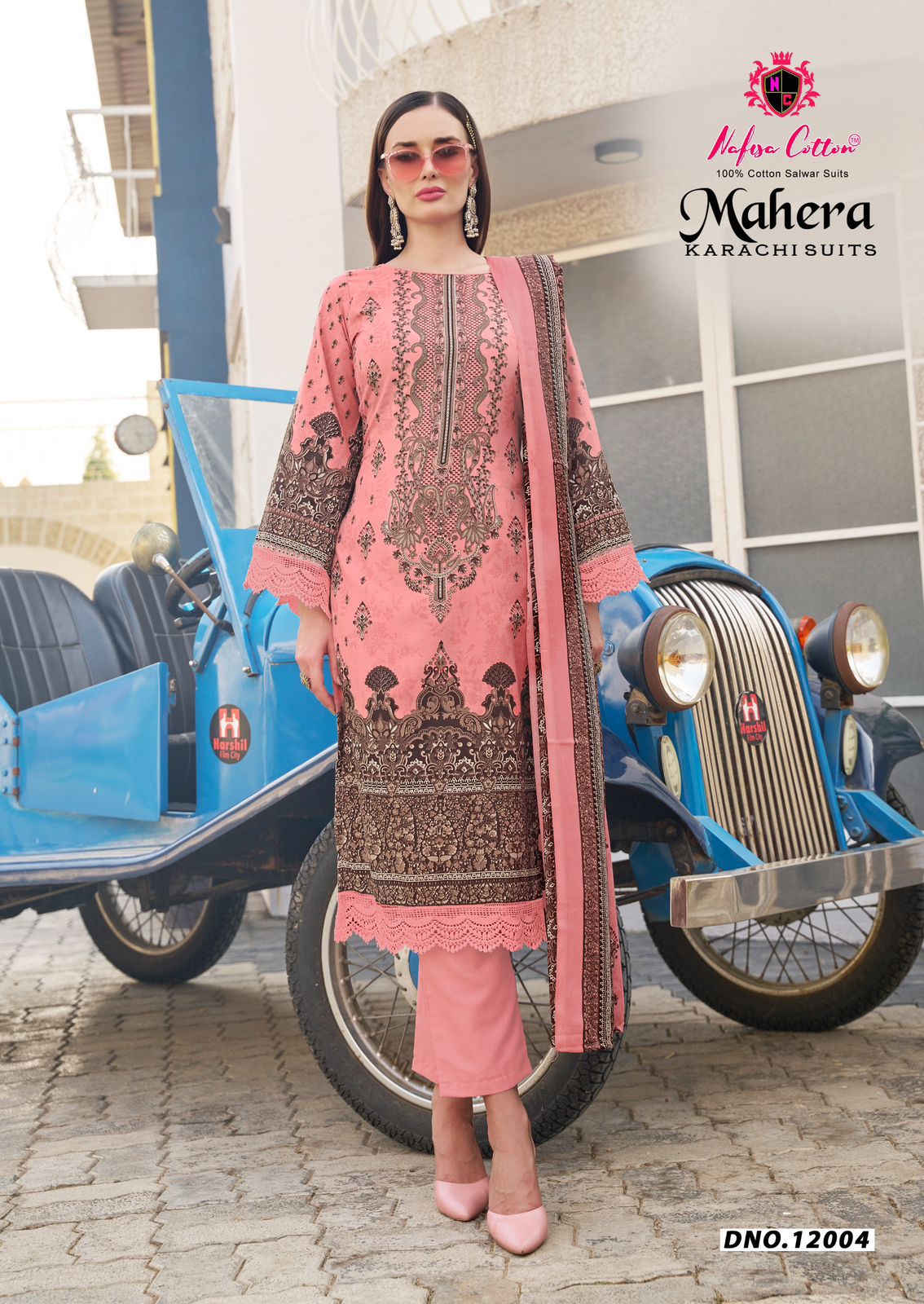 Mahera Vol 12 Nafisa Cotton Cotton Karachi Salwar Suits Wholesaler Ahmedabad