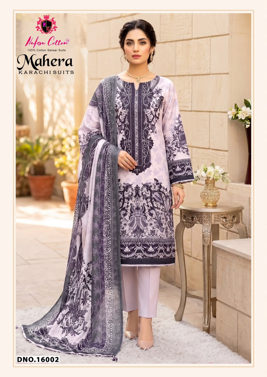 Mahera Vol 16 Nafisa Cotton Mix Cotton Karachi Salwar Suits Manufacturer