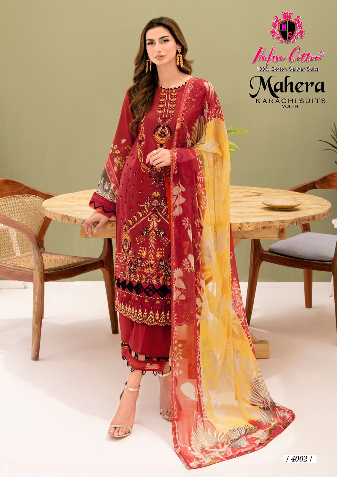 Mahera Vol 4 Nafisa Cotton Soft Cotton Karachi Salwar Suits