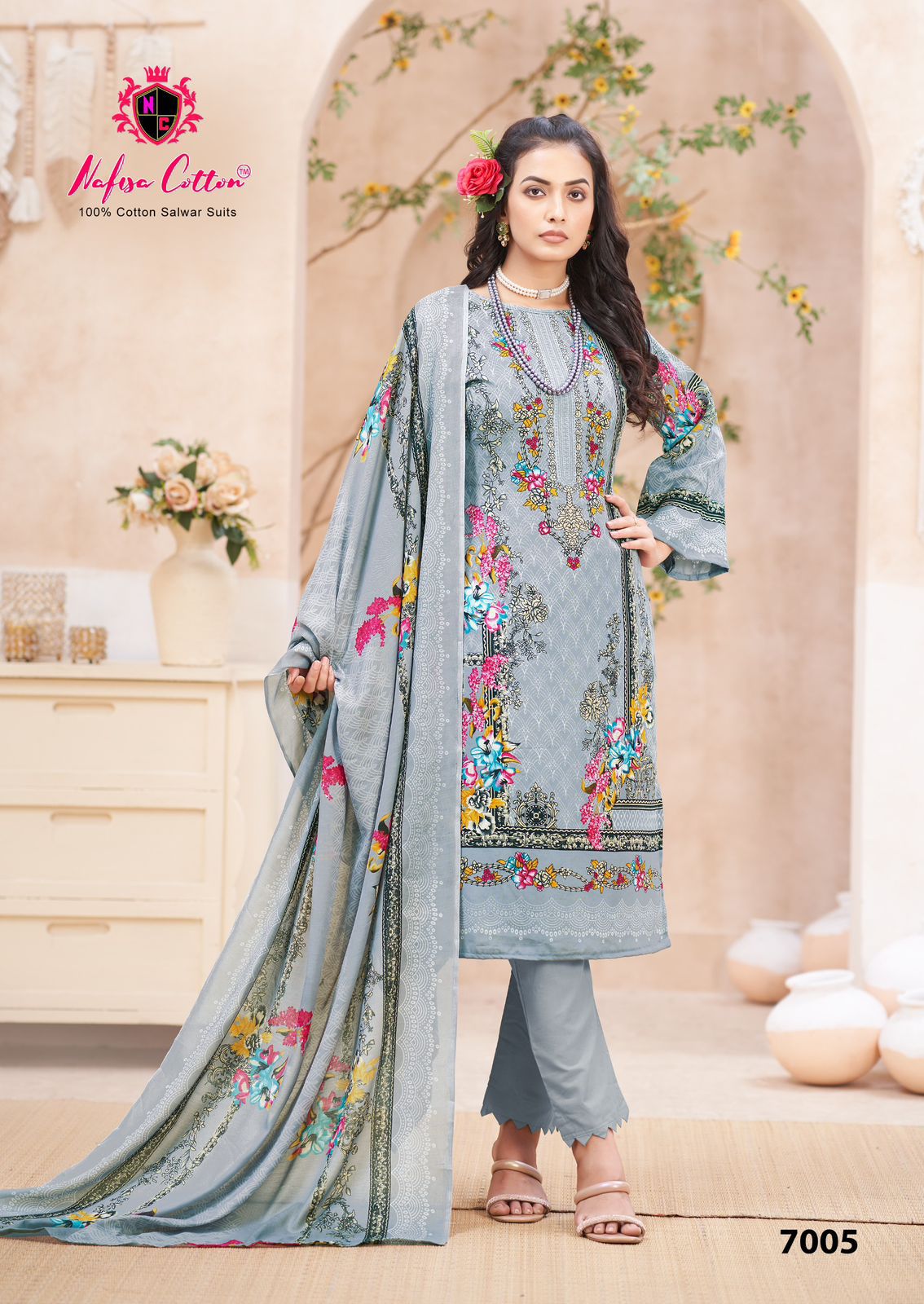 Mahera Vol 7 Nafisa Cotton Cotton Karachi Salwar Suits Exporter
