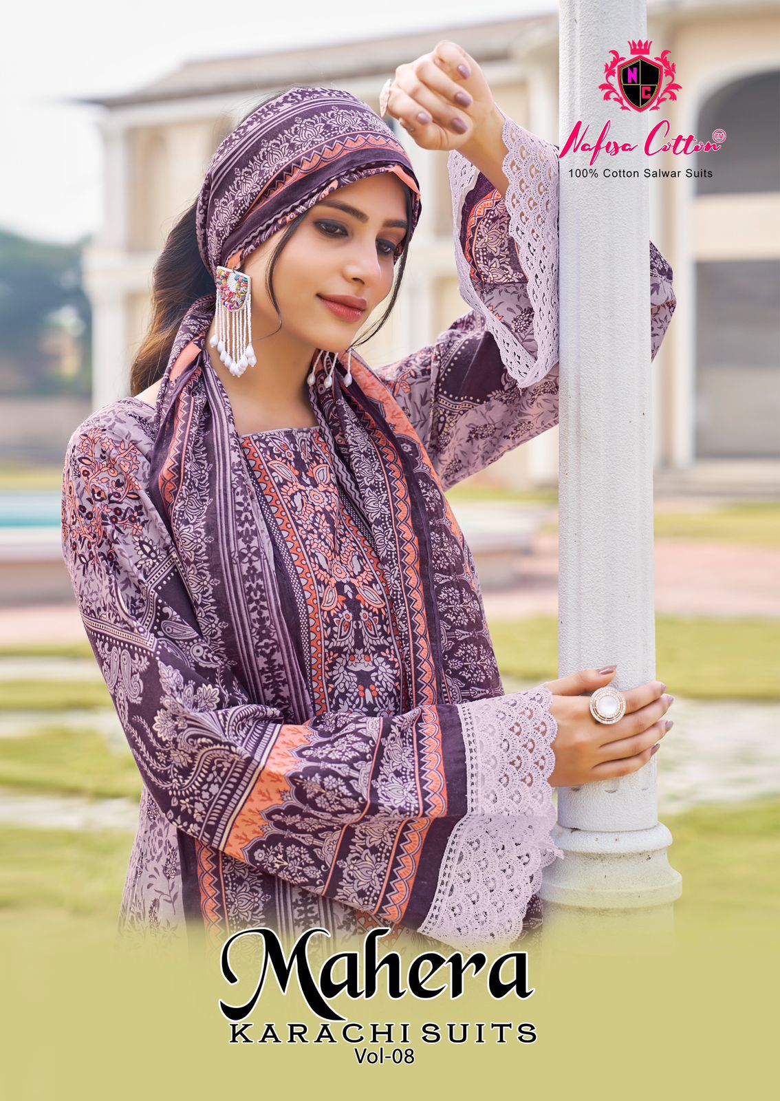 Mahera Vol 8 Nafisa Cotton Karachi Salwar Suits Supplier