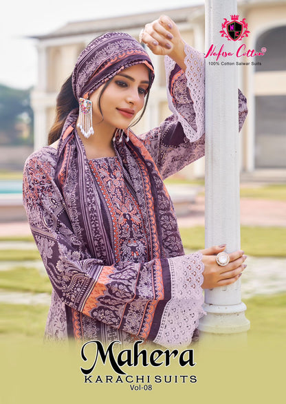 Mahera Vol 8 Nafisa Cotton Karachi Salwar Suits Supplier