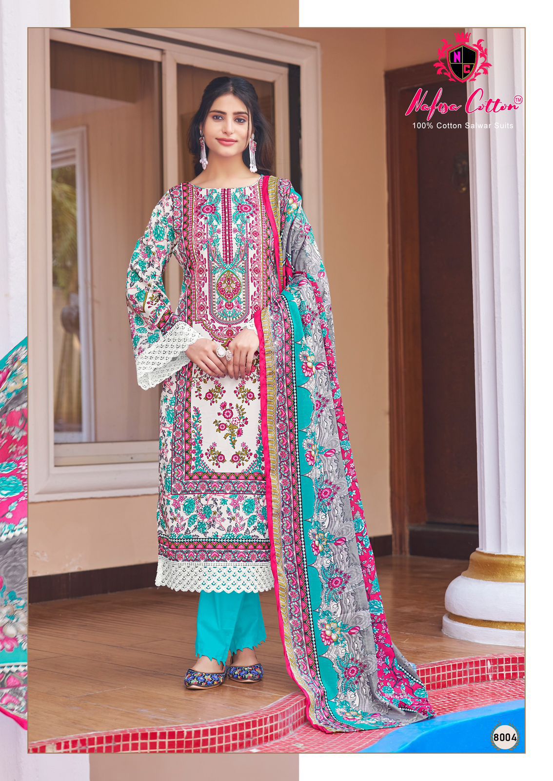 Mahera Vol 8 Nafisa Cotton Karachi Salwar Suits Supplier